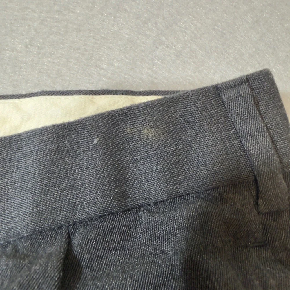 Brooks Brothers Dress Pants Men 38x32 Gray Good 1818 Madison Pleated Wool Cuffed